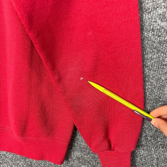 VINTAGE 90's Disney Pooh Bear Red Crewneck Women's Sweatshirt Size S - Picture 6 of 10